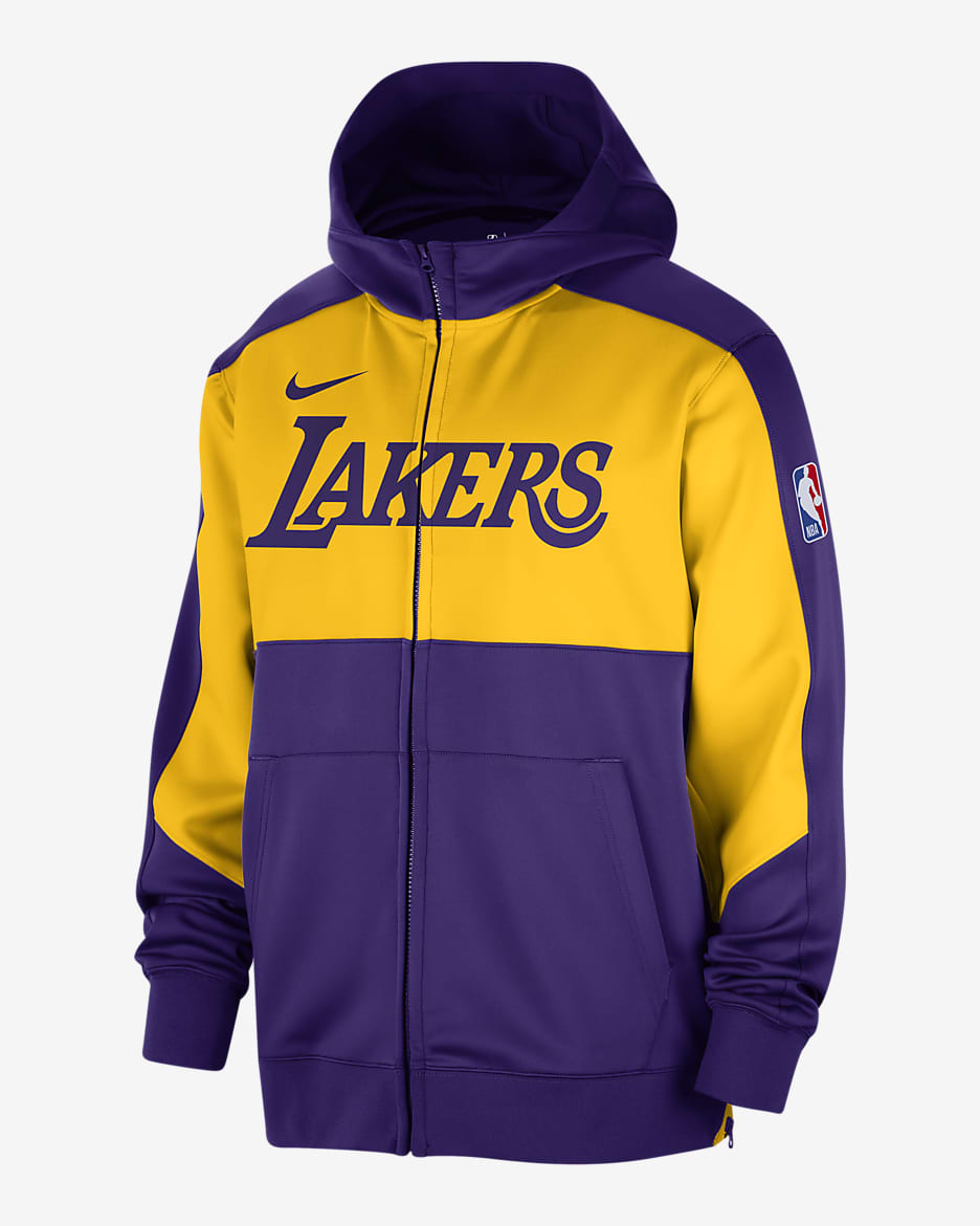 Los Angeles Lakers Showtime Men s Nike Dri FIT NBA Full Zip Hoodie